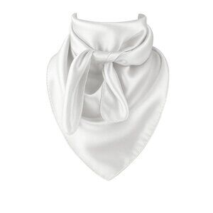 White Wild Rag Large Scarf 23x23" Western Accessory Cowgirl or Cowboy